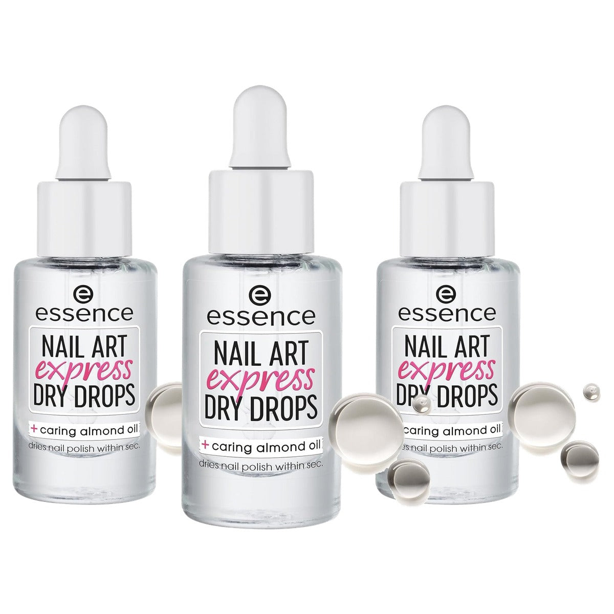 essence Nail Art Express Dry Drops nagellakdroger - 3-pack