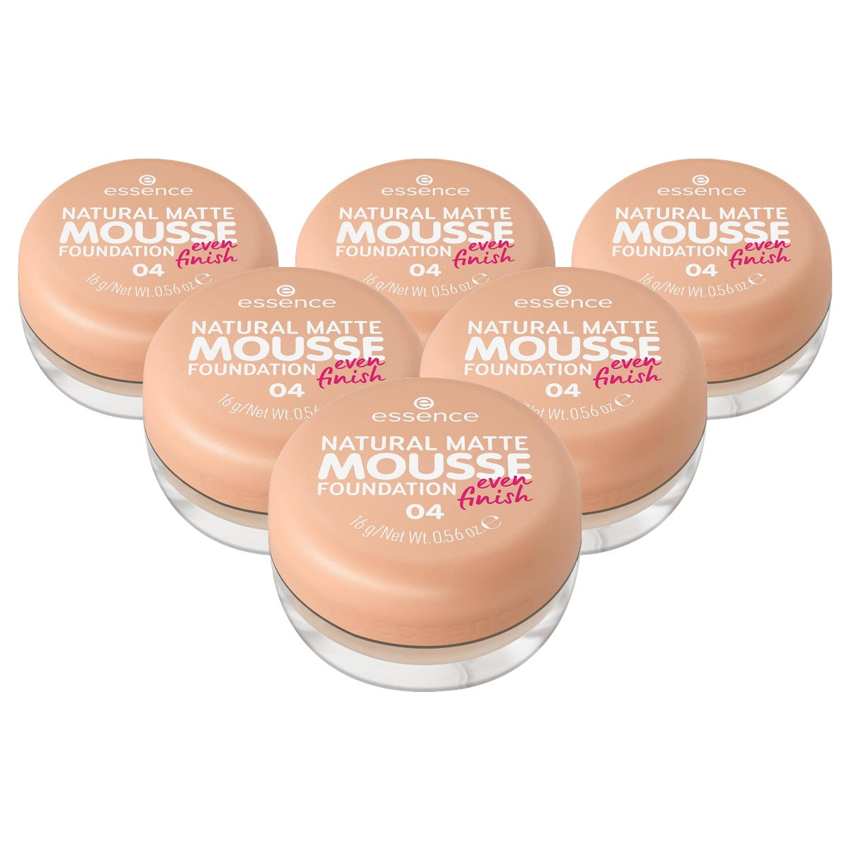 essence Natural Matte Mousse Foundation nude 04 15 g - 6-pack
