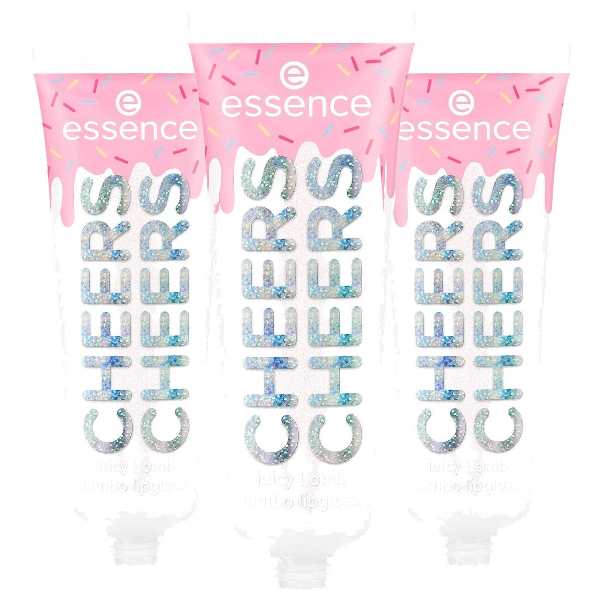 essence Say It With Juicy Cheers jumbo lipgloss Cake My Day 02 30 ml - 3-pack