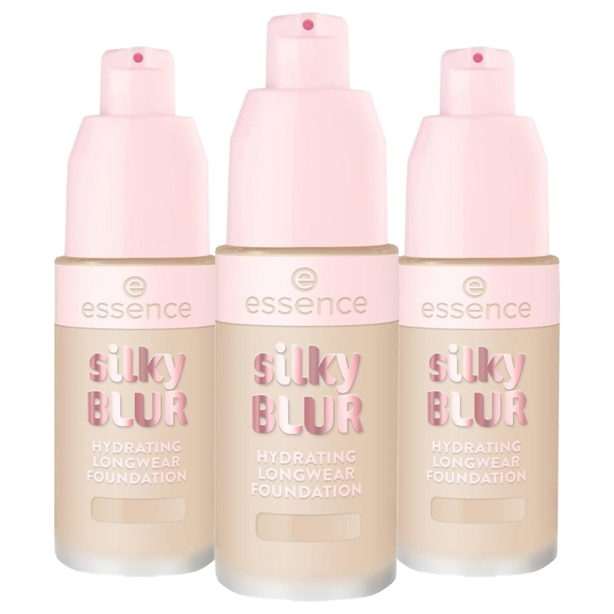essence Silky Blur hydrating longwear foundation 110 nude 30ml - 3-pack