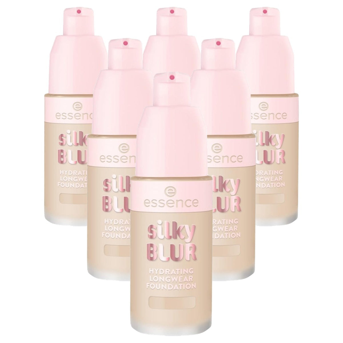 essence Silky Blur hydrating longwear foundation 110 nude 30ml - 6-pack