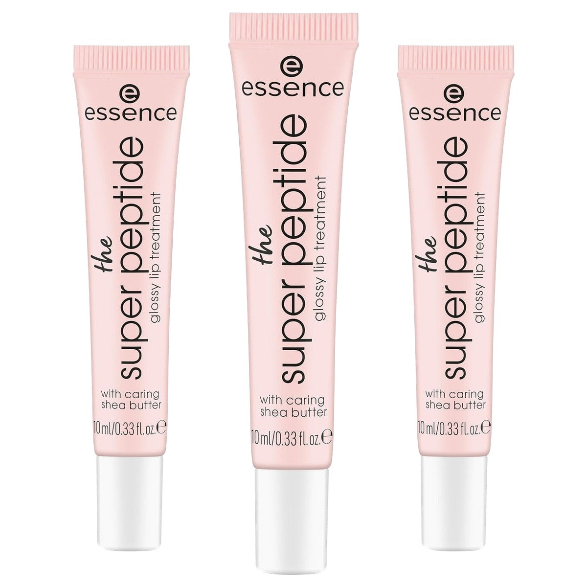 essence the super peptide glossy lip treatment nr. 01 transparant - 3-pack