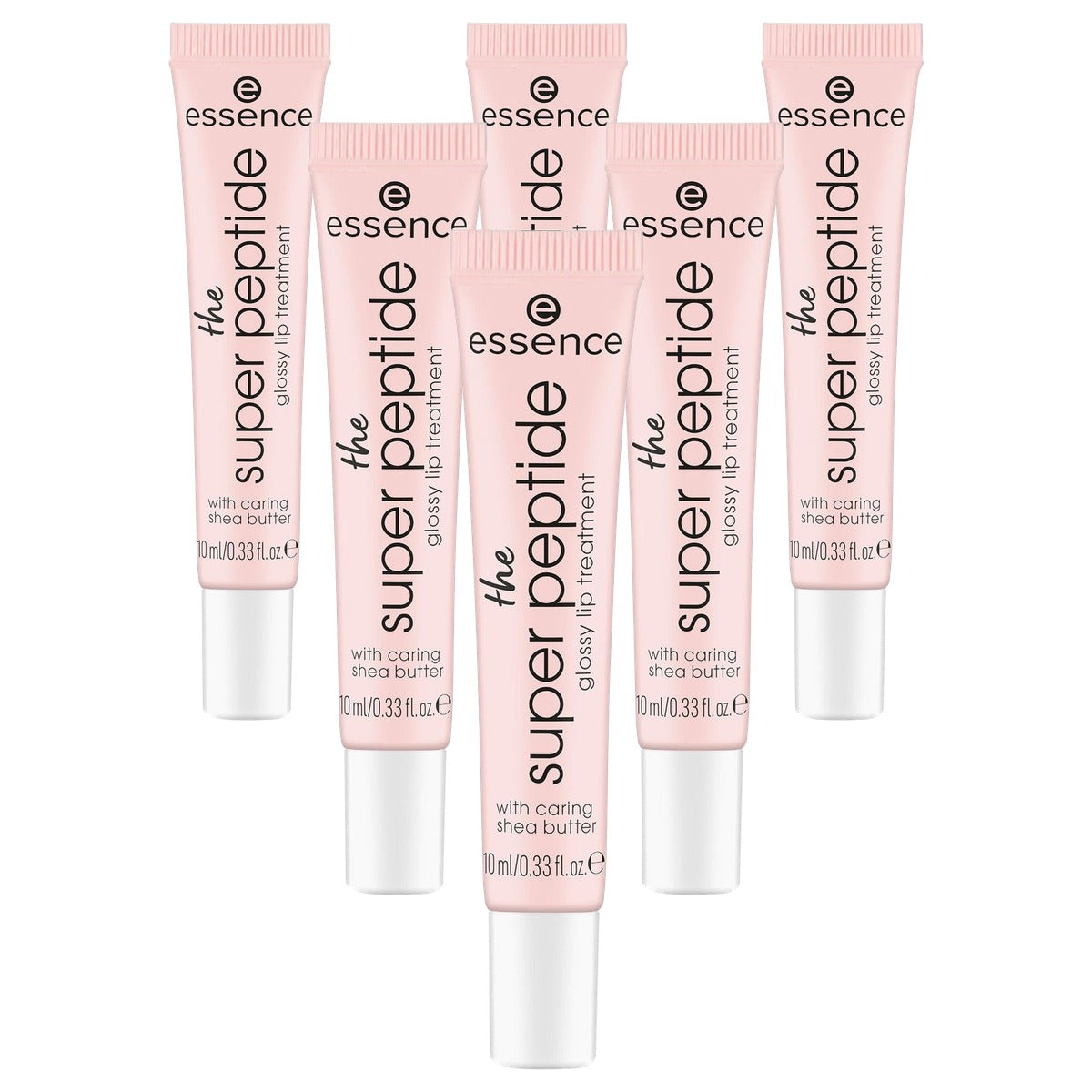 essence the super peptide glossy lip treatment nr. 01 transparant - 6-pack