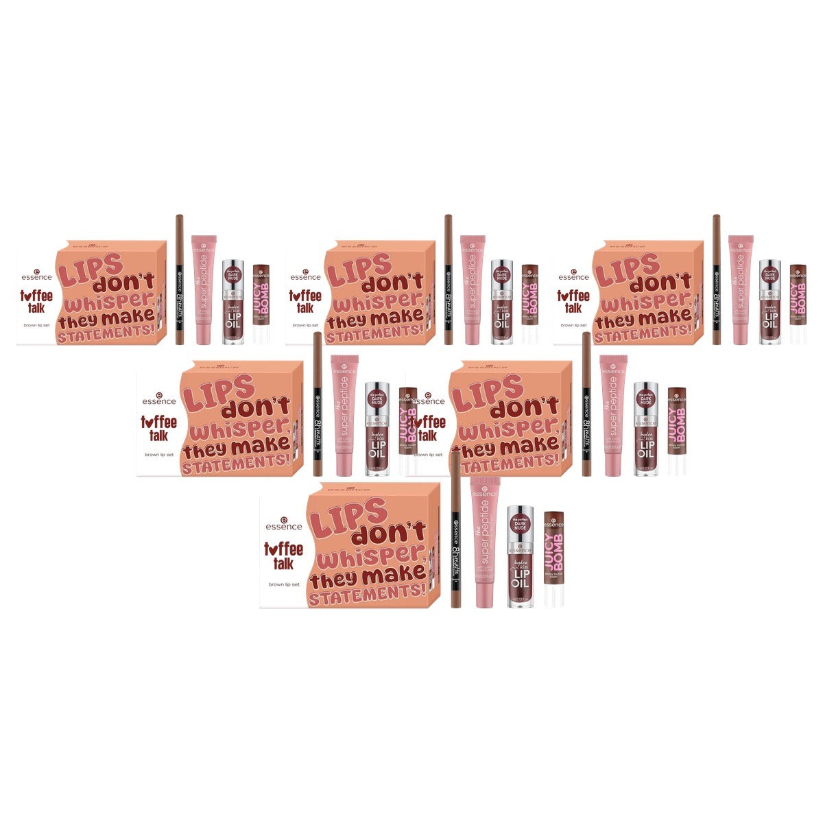 essence toffee talk brown lip set 01 Pout Au Chocolat - 6-pack