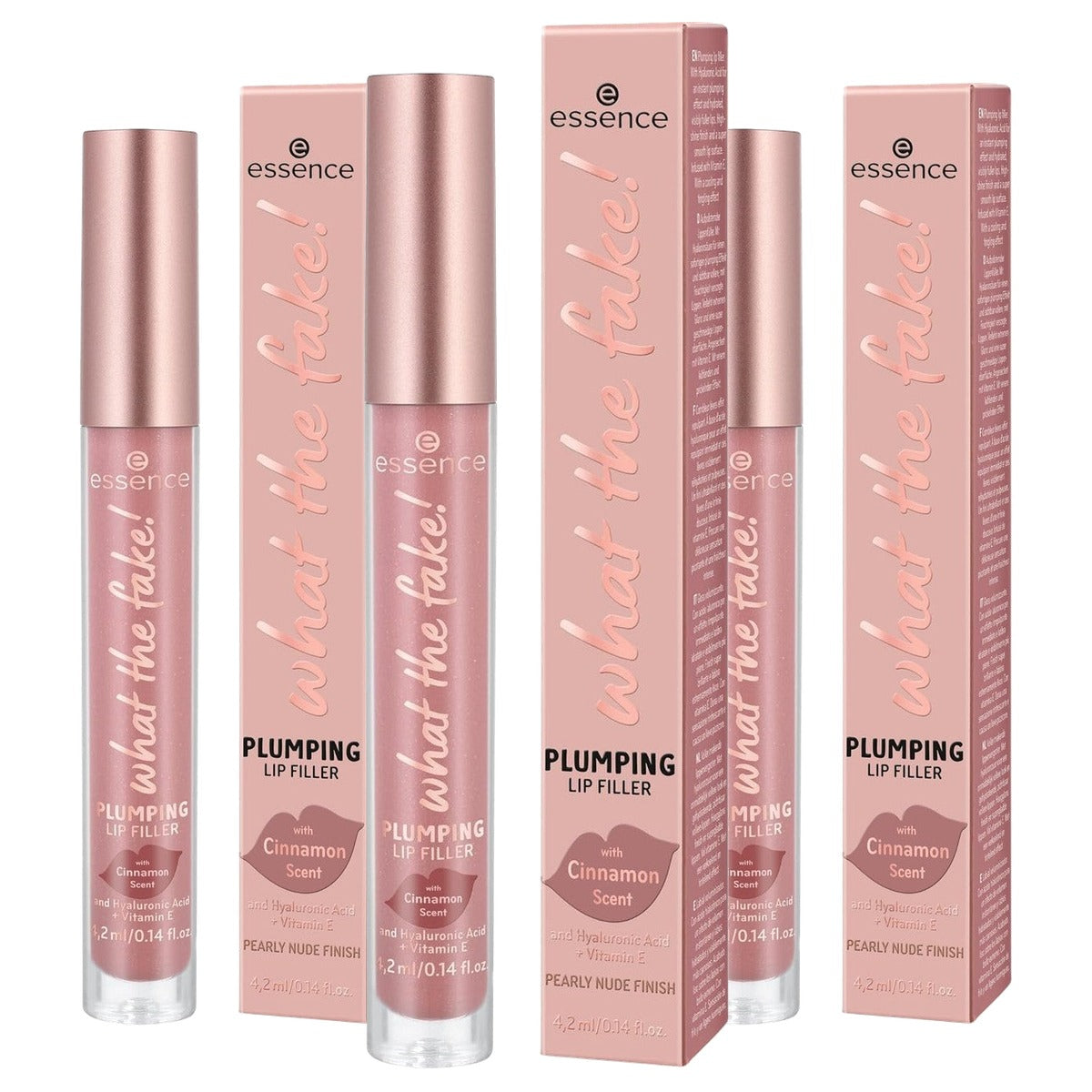 essence what the fake plumping lip filler lipgloss nr. 02 nude - 3-pack