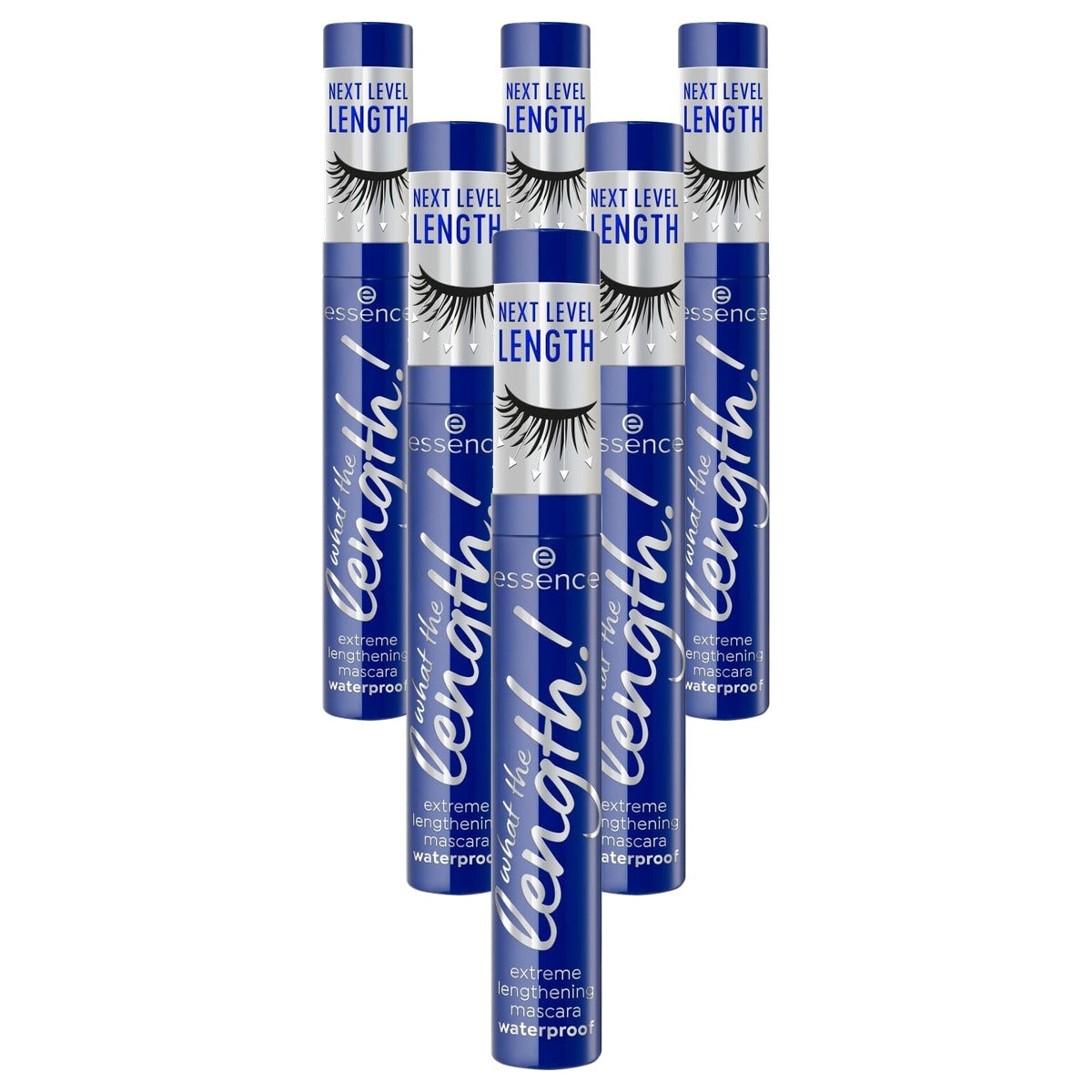 essence What The Length mascara waterproof zwart 02 10 ml - 6-pack