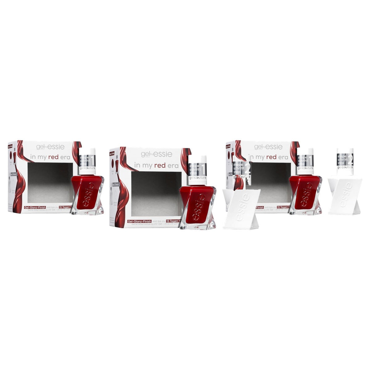 essie Gel Couture Set in My Red Era nr. 00 & nr. 345 - 3 stuks