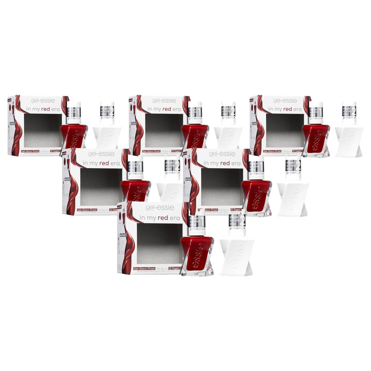 essie Gel Couture Set in My Red Era nr. 00 & nr. 345 - 6 stuks