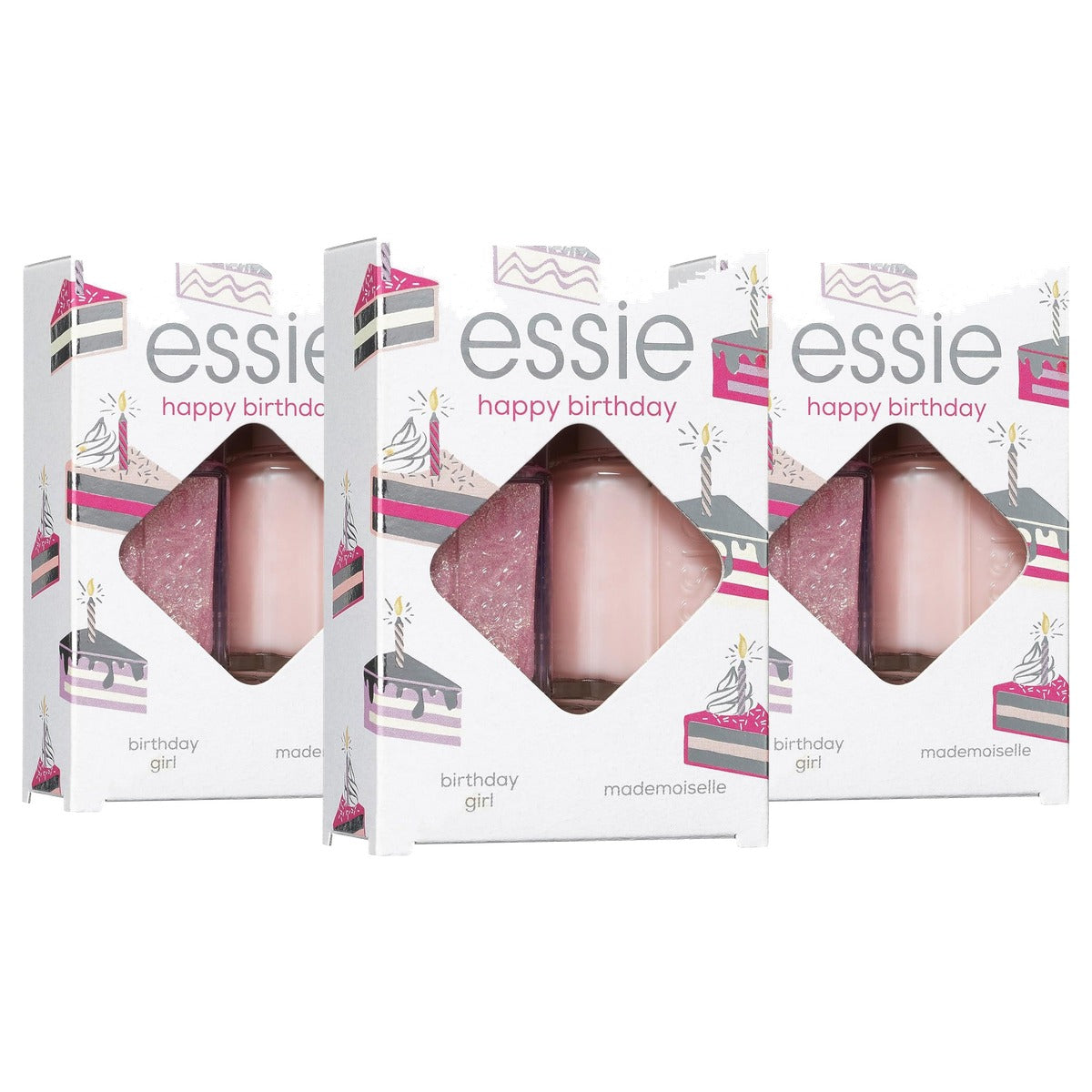 essie geschenkset nagellak Happy Birthday, 27 ml - 3 stuks