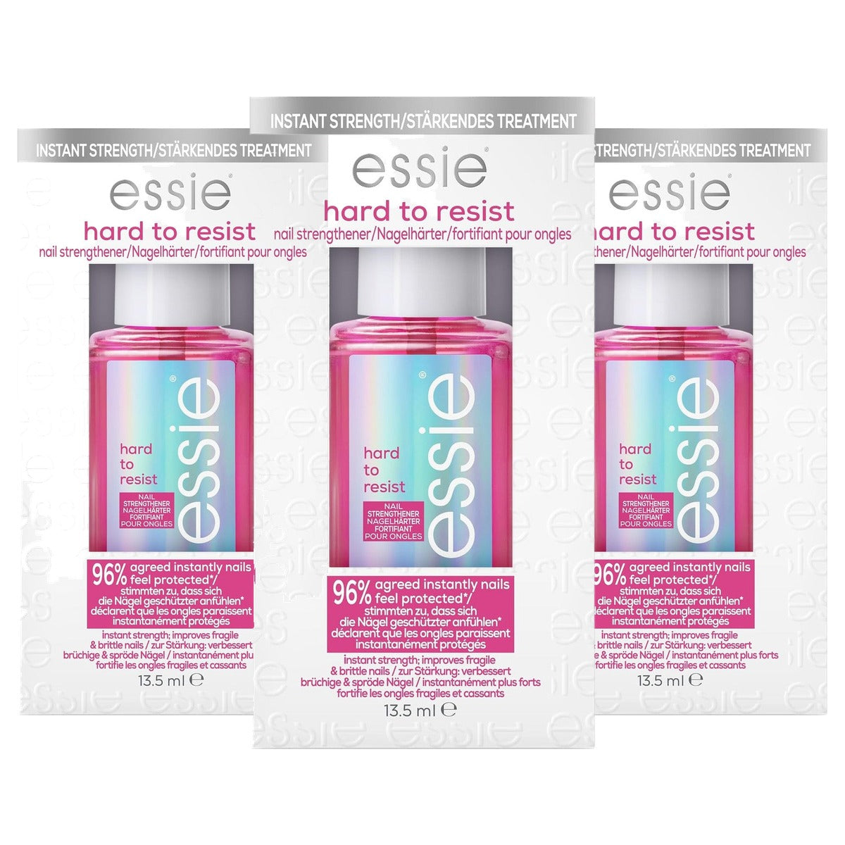 essie hard to resist Nagelverharder roze tint 13,5 ml - 3 stuks