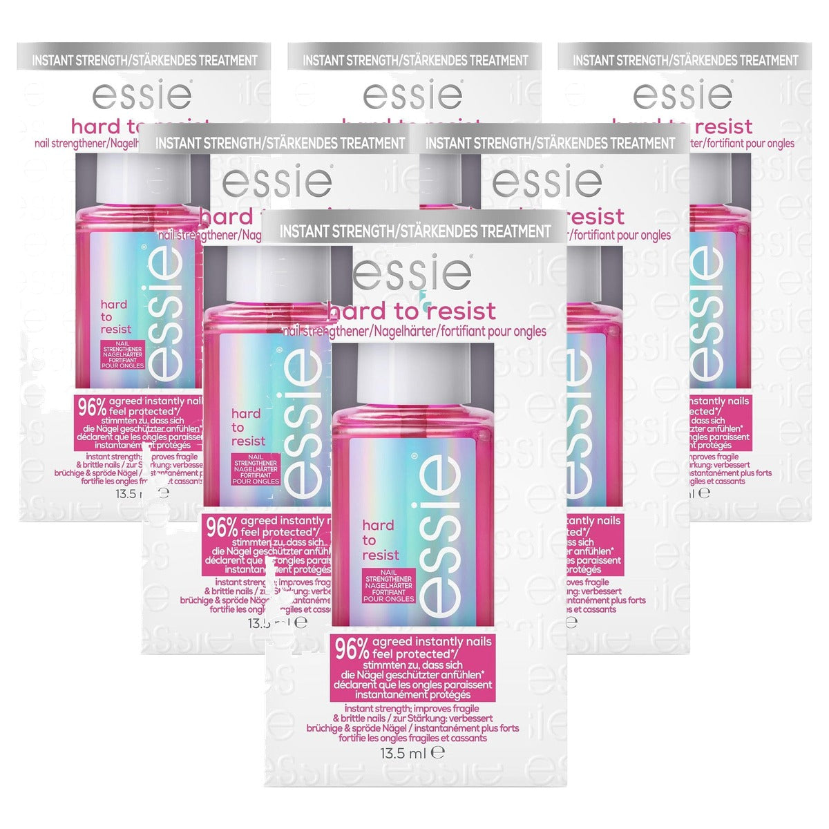essie hard to resist Nagelverharder roze tint 13,5 ml - 6 stuks
