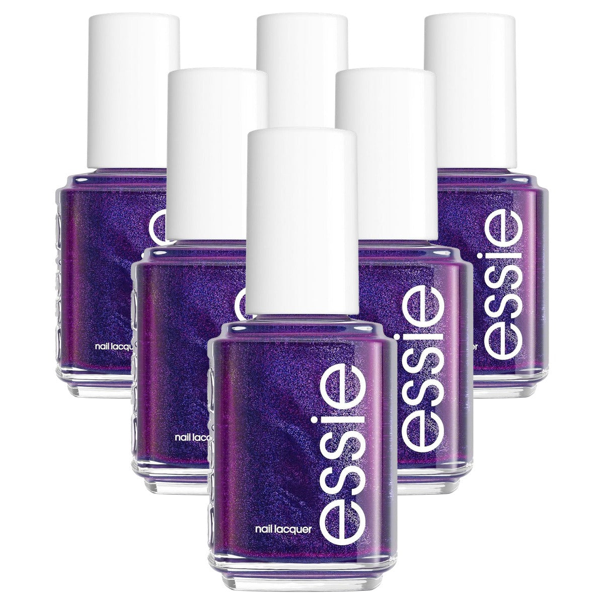 essie Nagellak 1021 Prima Plum paars glinsterend 13,5 ml - 6 stuks