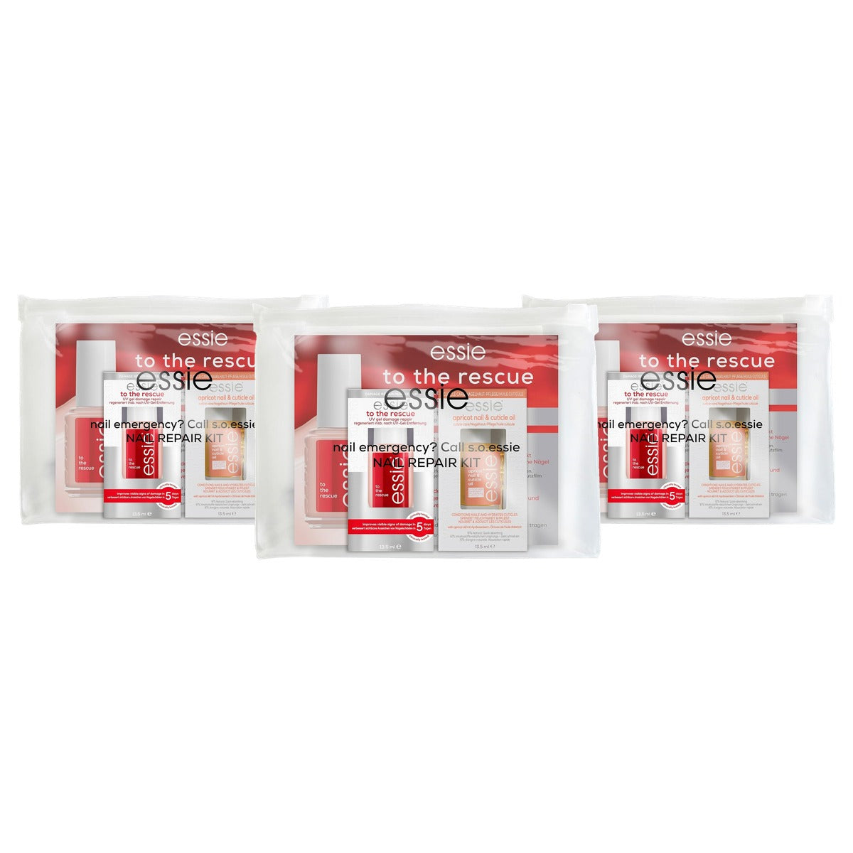 essie Nail Rescue Kit met nagelolie en nagellak - 3 stuks