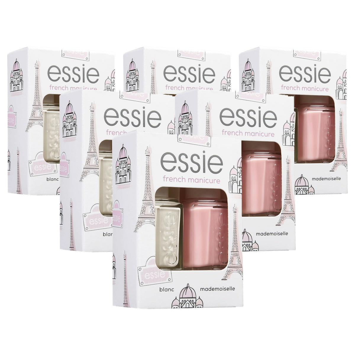 essie Nailart-set French manicure nr. 01 blanc & nr. 13 mademoiselle 6 stuks