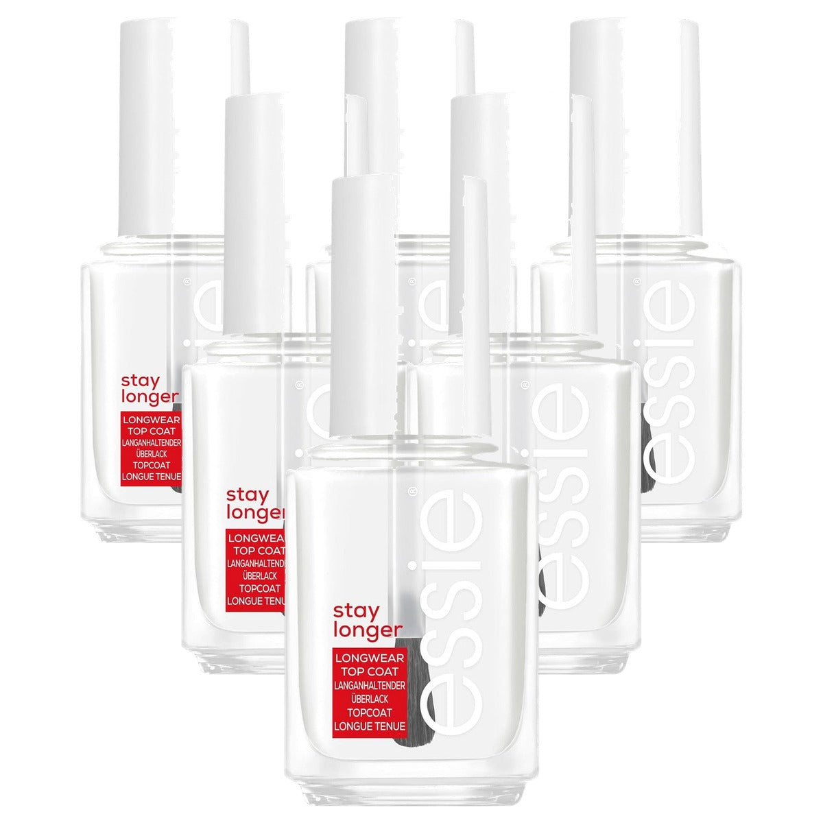 essie Stay Longer Premium Longwear Top Coat - 6 stuks