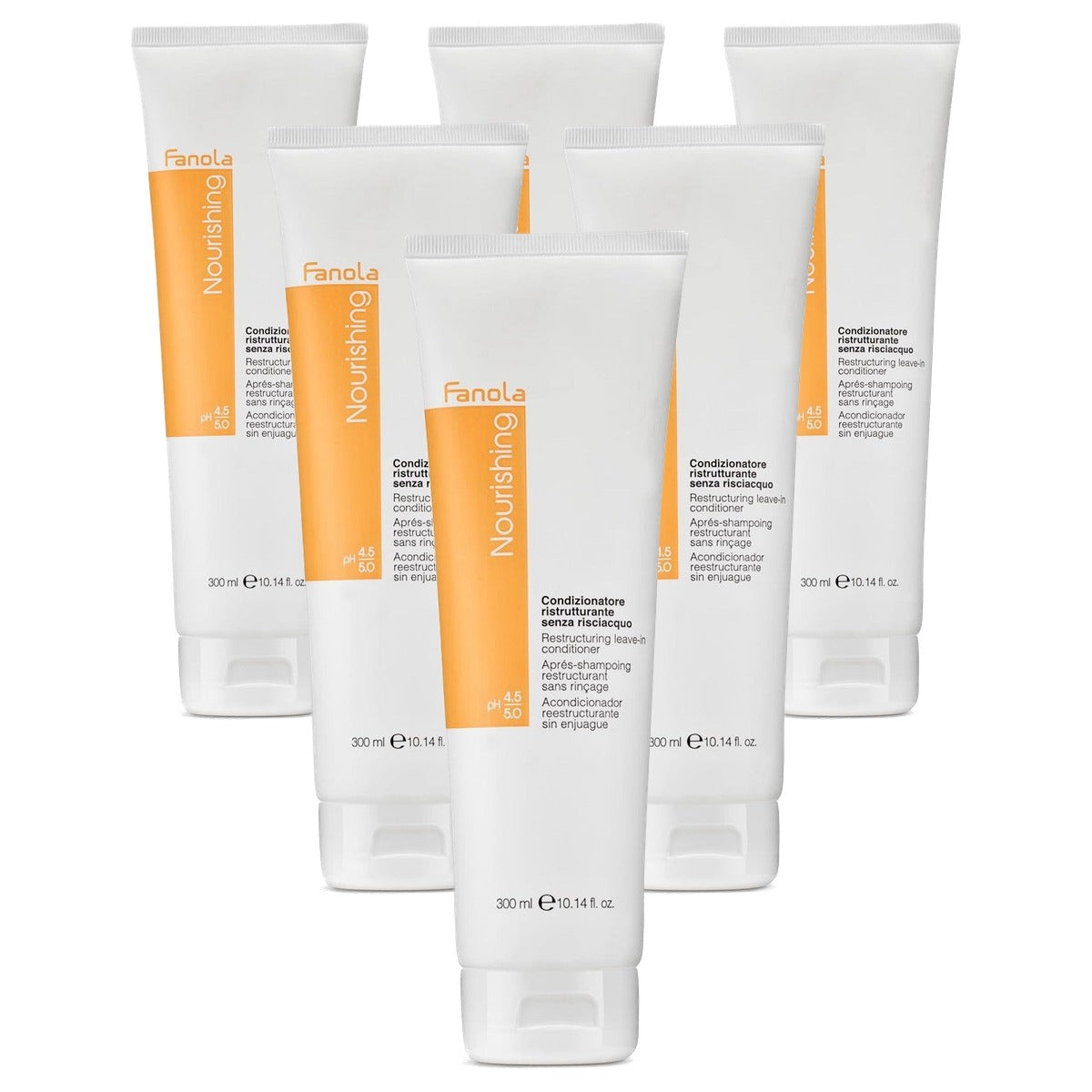 Fanola Nourishing Restructurerende Leave-In Conditioner 300 ml - 6-pack