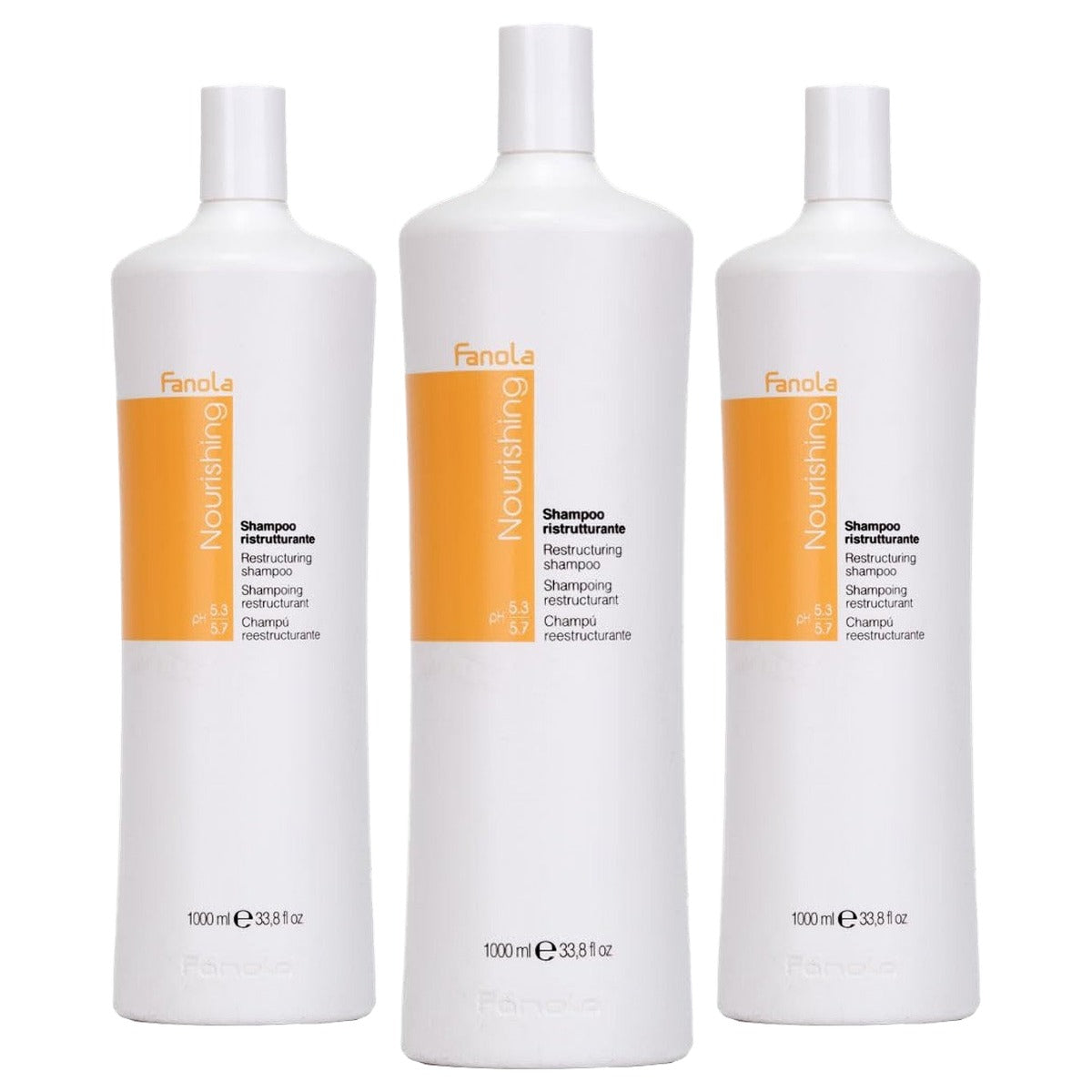 Fanola Nourishing Restructurerende Shampoo 1000 ml - 3-pack