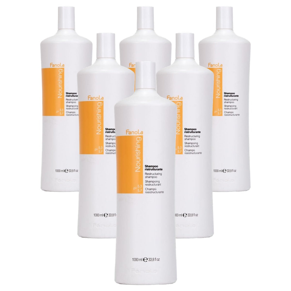 Fanola Nourishing Restructurerende Shampoo 1000 ml - 6-pack