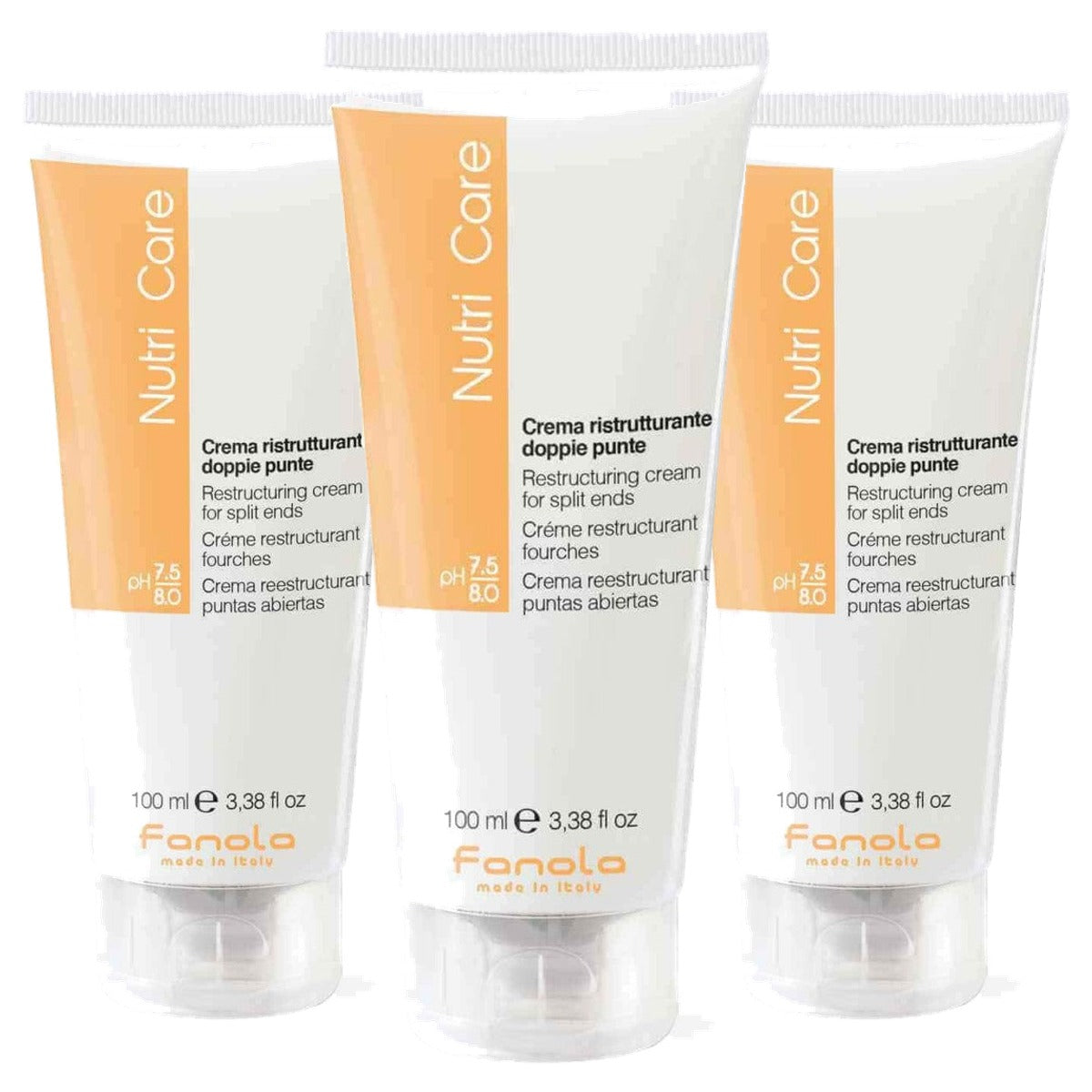 Fanola Nourishing Restructurerende Split Ends Cream 100 ml - 3-pack