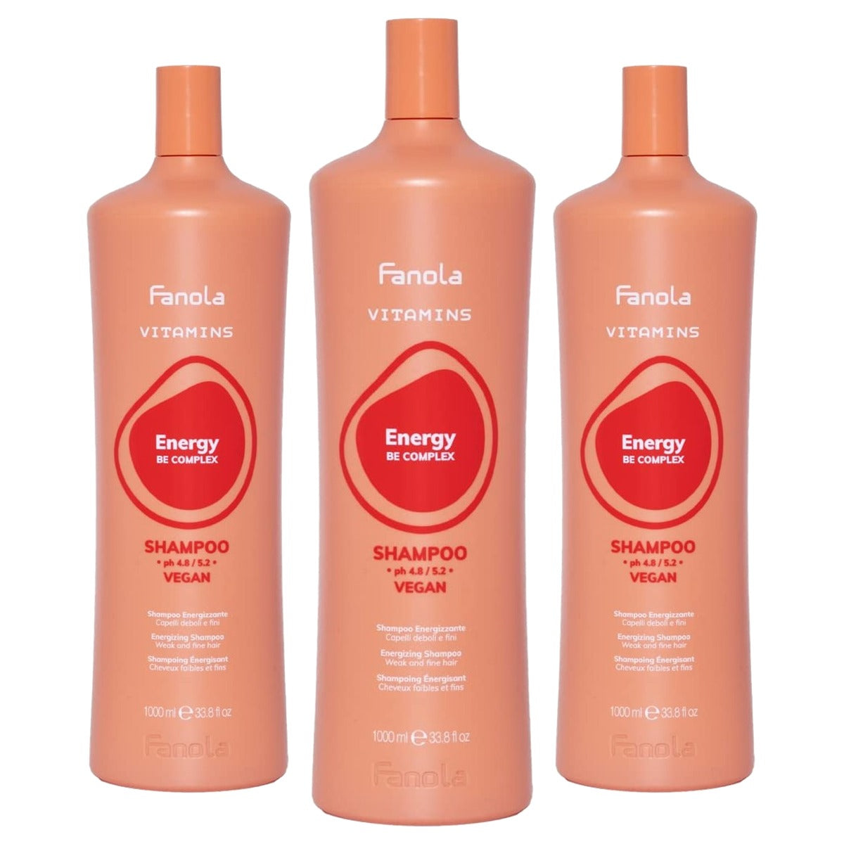 Fanola Vitamins Energiegevende Shampoo 1000 ml - 3-pack