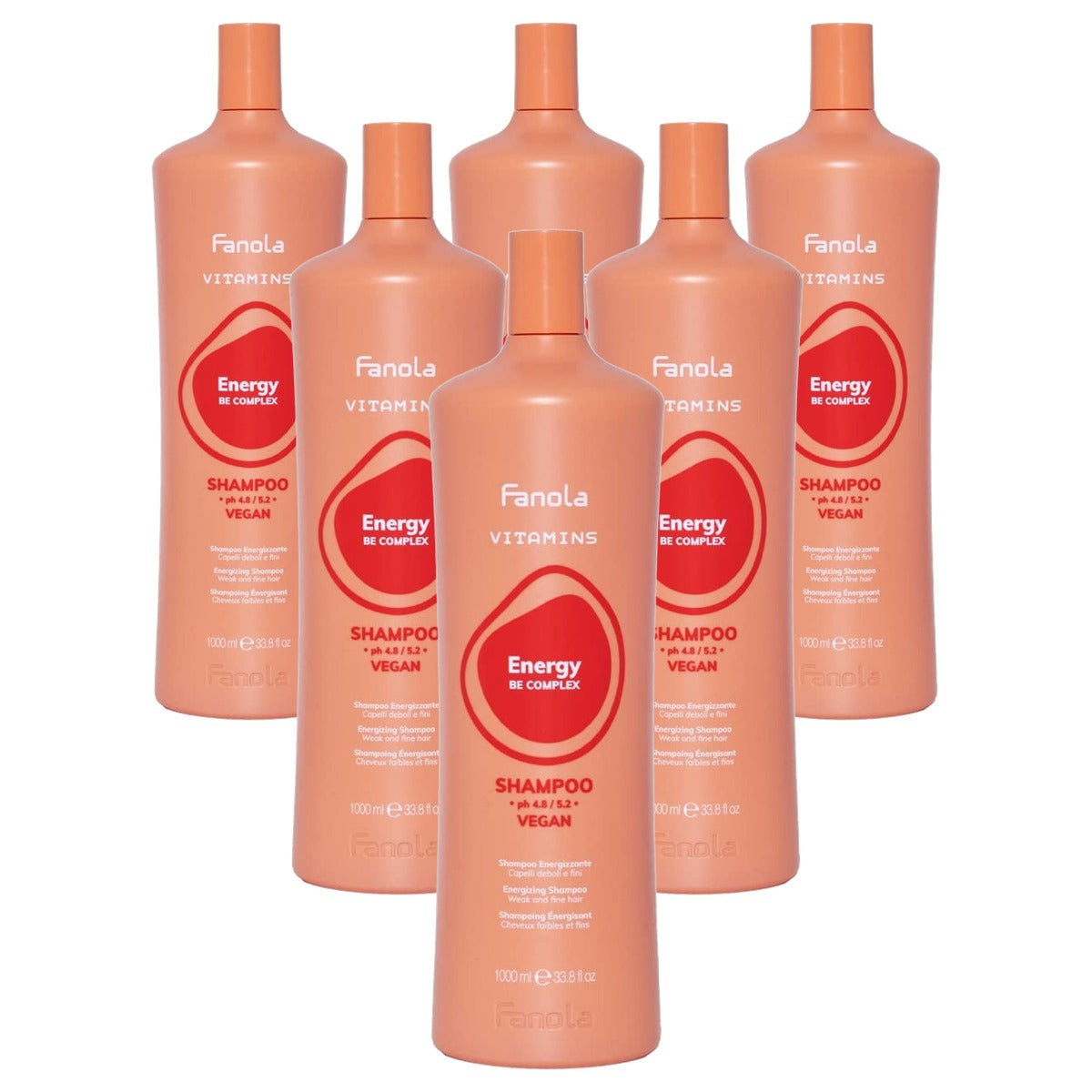 Fanola Vitamins Energiegevende Shampoo 1000 ml - 6-pack
