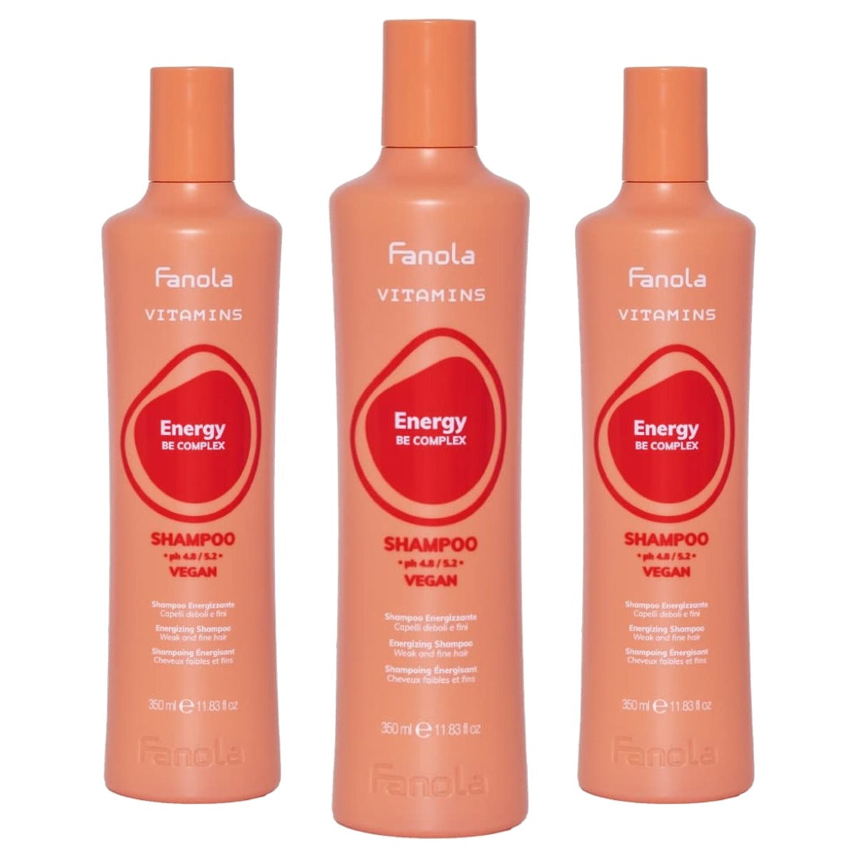 Fanola Vitamins Energiegevende Shampoo 350 ml - 3-pack