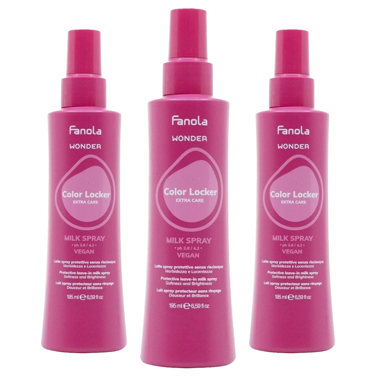 Fanola Wonder Color Locker Melkspray 195 ml - 3-pack