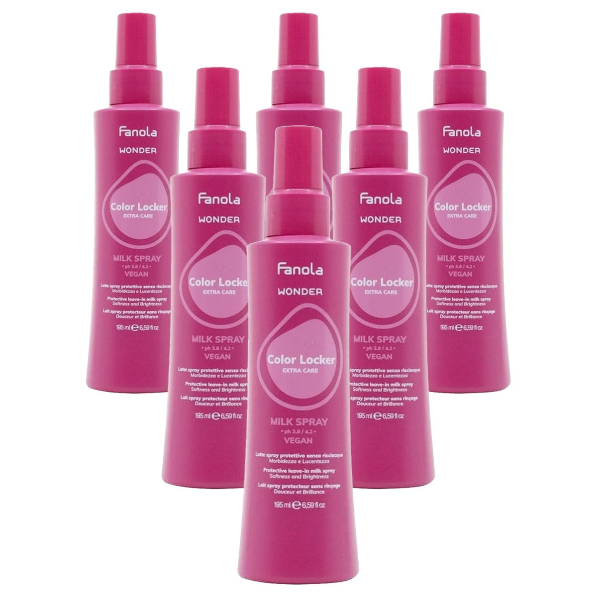 Fanola Wonder Color Locker Melkspray 195 ml - 6-pack