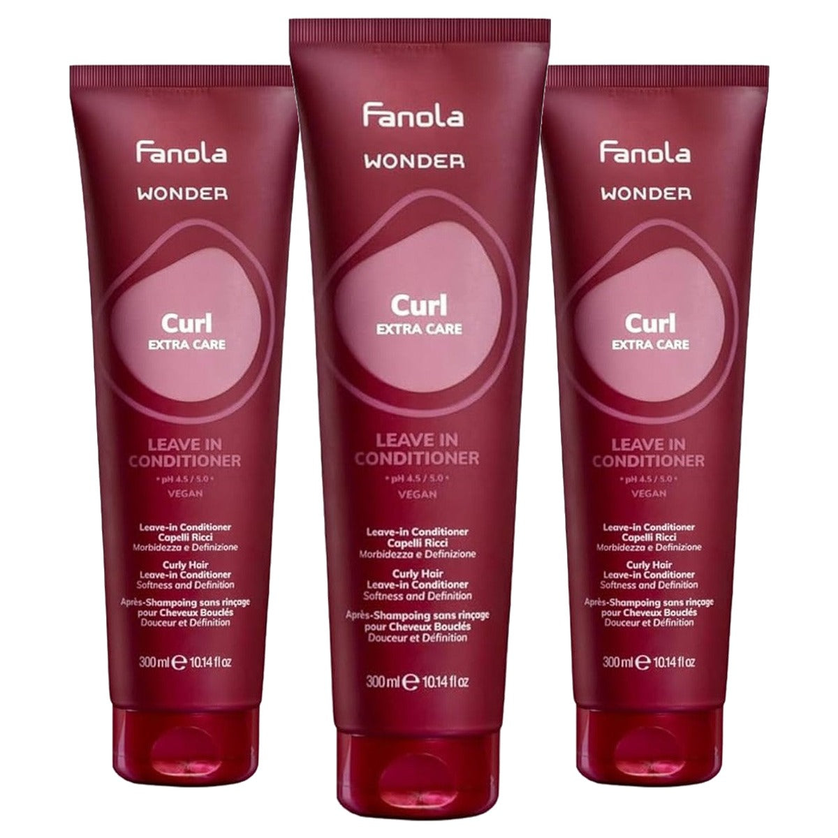Fanola Wonder Curl Conditioner Zonder Uitspoelen 300 ml - 3-pack