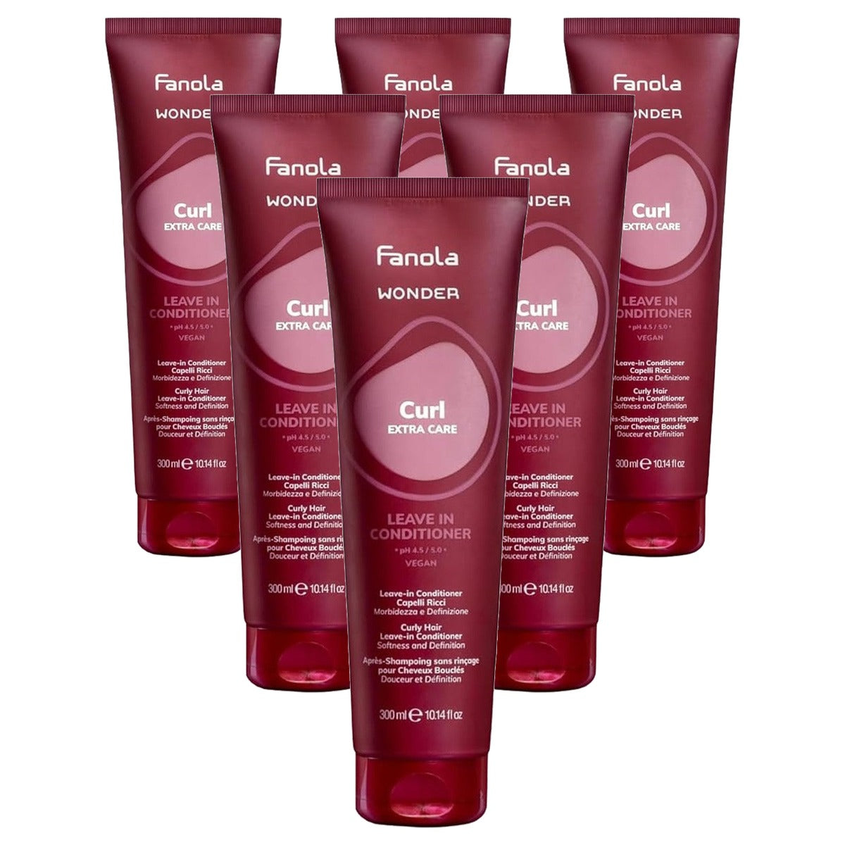 Fanola Wonder Curl Conditioner Zonder Uitspoelen 300 ml - 6-pack