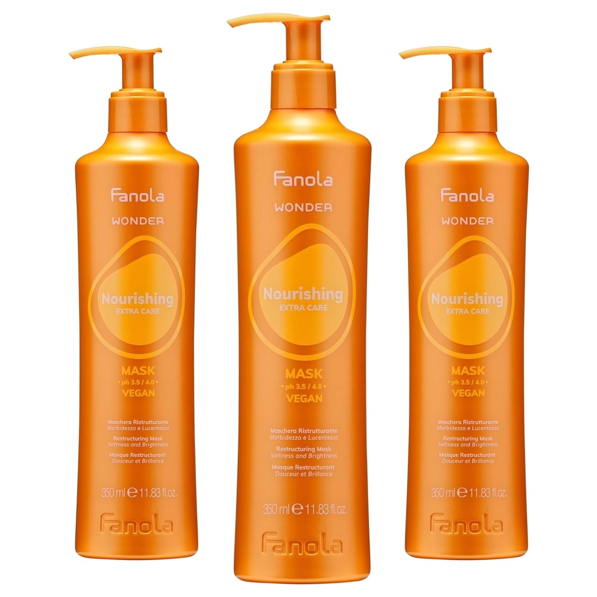 Fanola Wonder Nourishing Restructurerend Haarmasker 350 ml - 3-pack