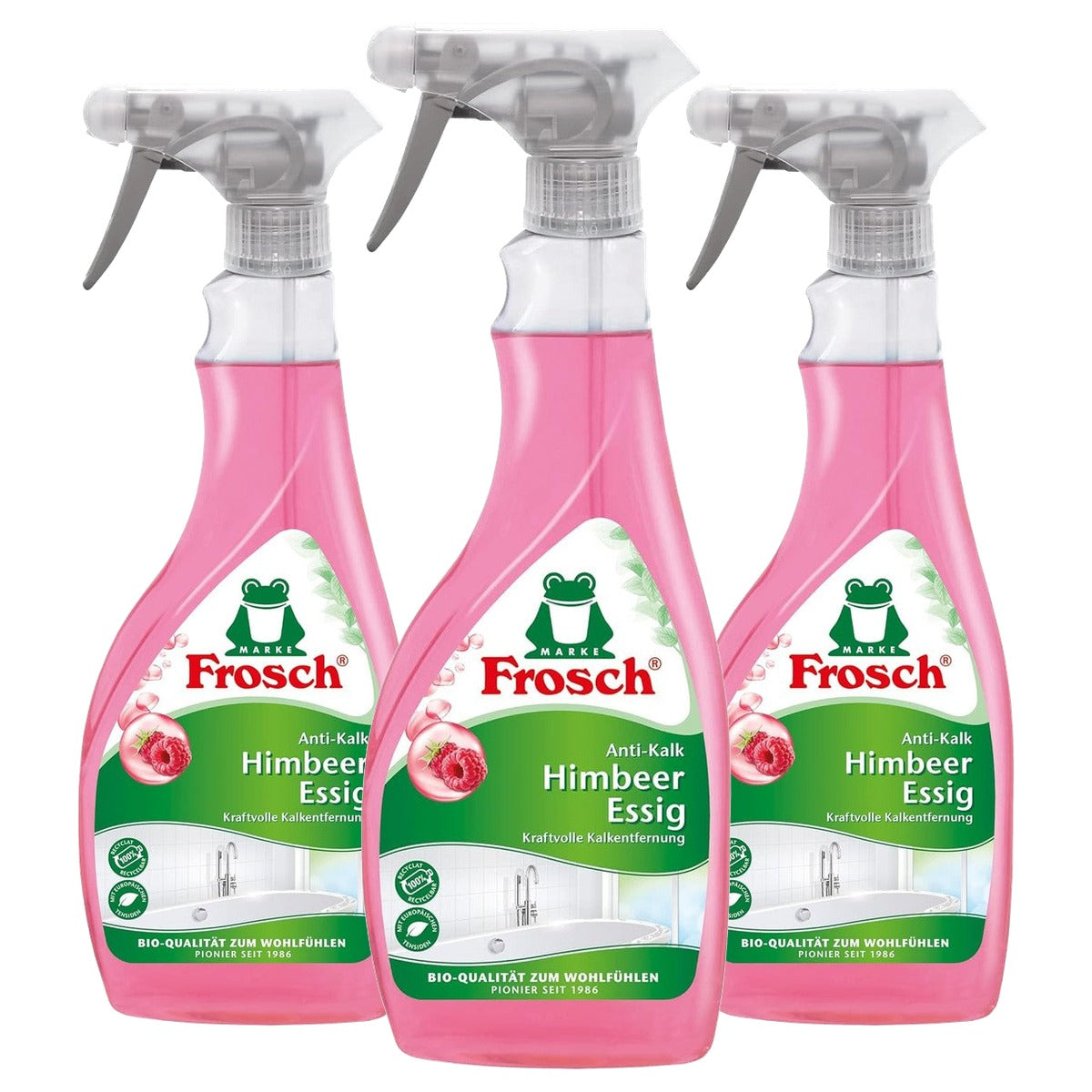 FROSCH Anti-kalkreiniger framboos-azijn 3 x 0,5 l - Voordeelverpakking