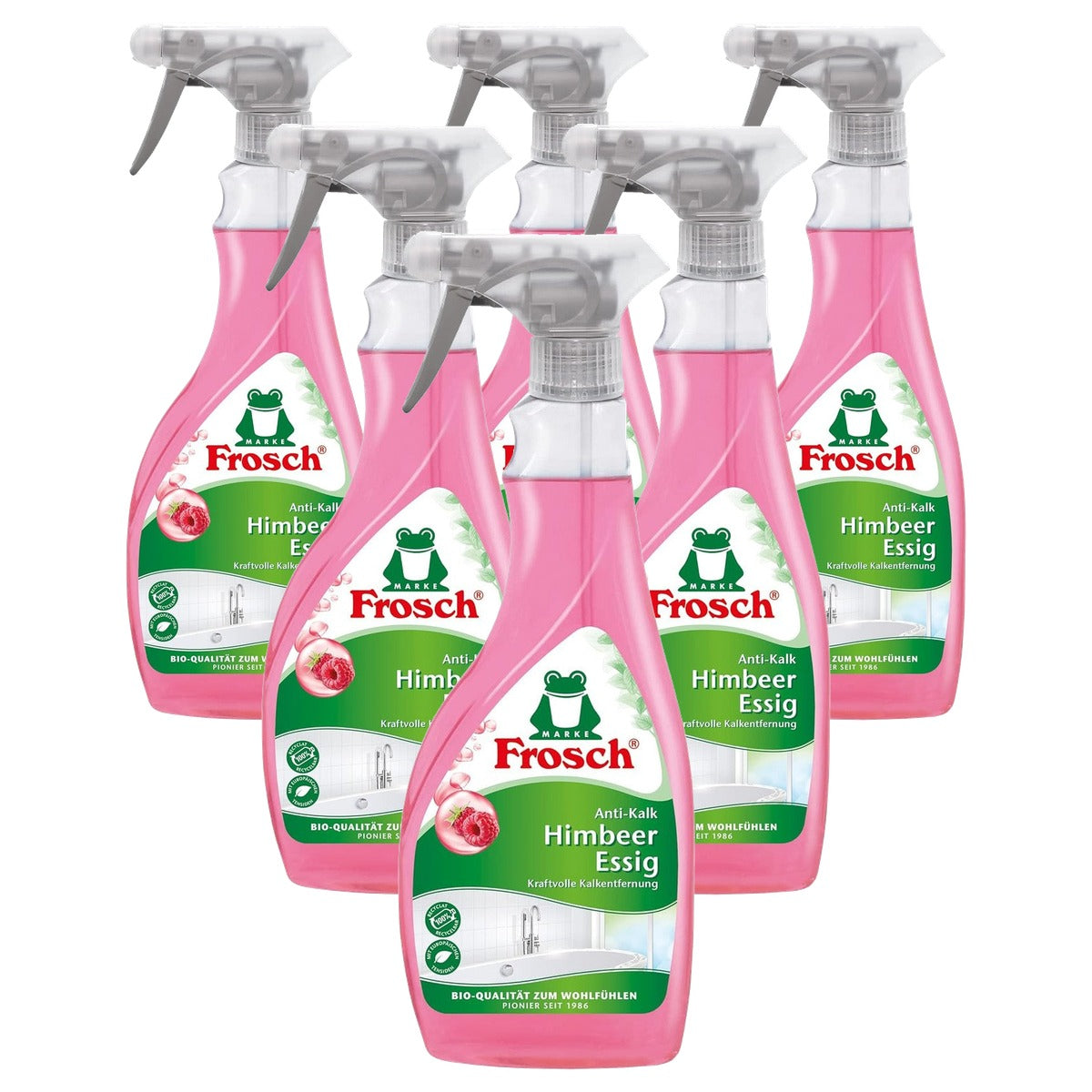 FROSCH Anti-kalkreiniger framboos-azijn 6 x 0,5 l - Voordeelverpakking