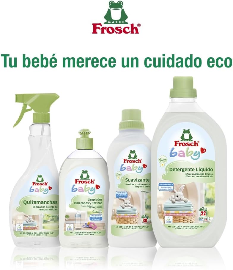 Frosch Baby Baby - und Saugerreiniger, entfernt Milch - und Speisereste, hypoallergen und umweltfreundlich, 8 Stück x 500 ml door Huishoudvoordeel nu bij Huishoudvoordeel