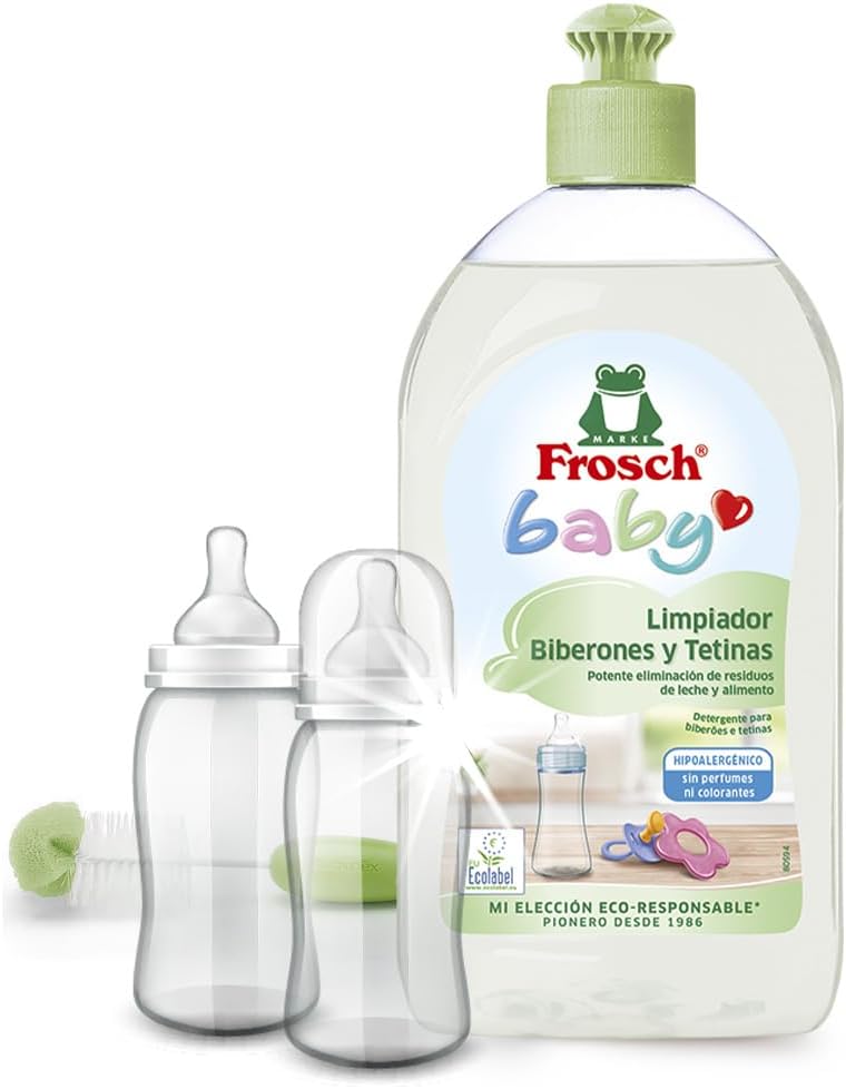 Frosch Baby Baby - und Saugerreiniger, entfernt Milch - und Speisereste, hypoallergen und umweltfreundlich, 8 Stück x 500 ml door Huishoudvoordeel nu bij Huishoudvoordeel