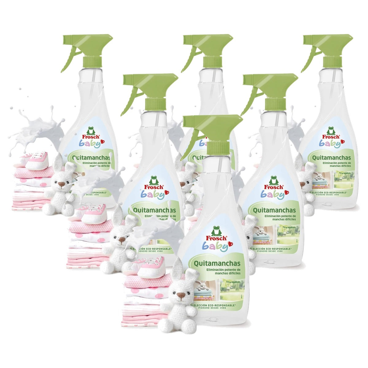 FROSCH Baby Eco Vlekverwijderaar 6 x 500 ml - Voordeelverpakking