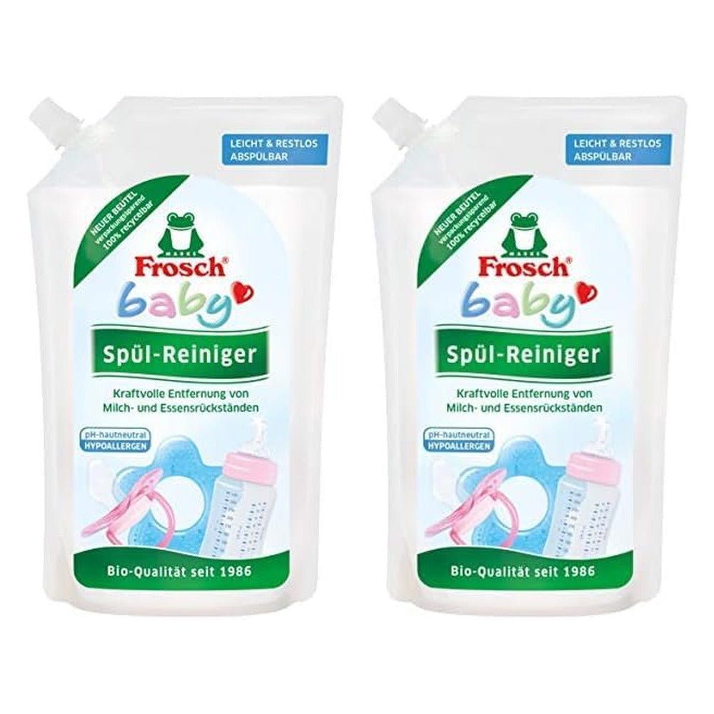Frosch Baby Flessenreiniger Navulverpakking 2 - Pack – 2x 500 ml Afwasmiddel voor Babyflessen en Spenen door Huishoudvoordeel nu bij Huishoudvoordeel