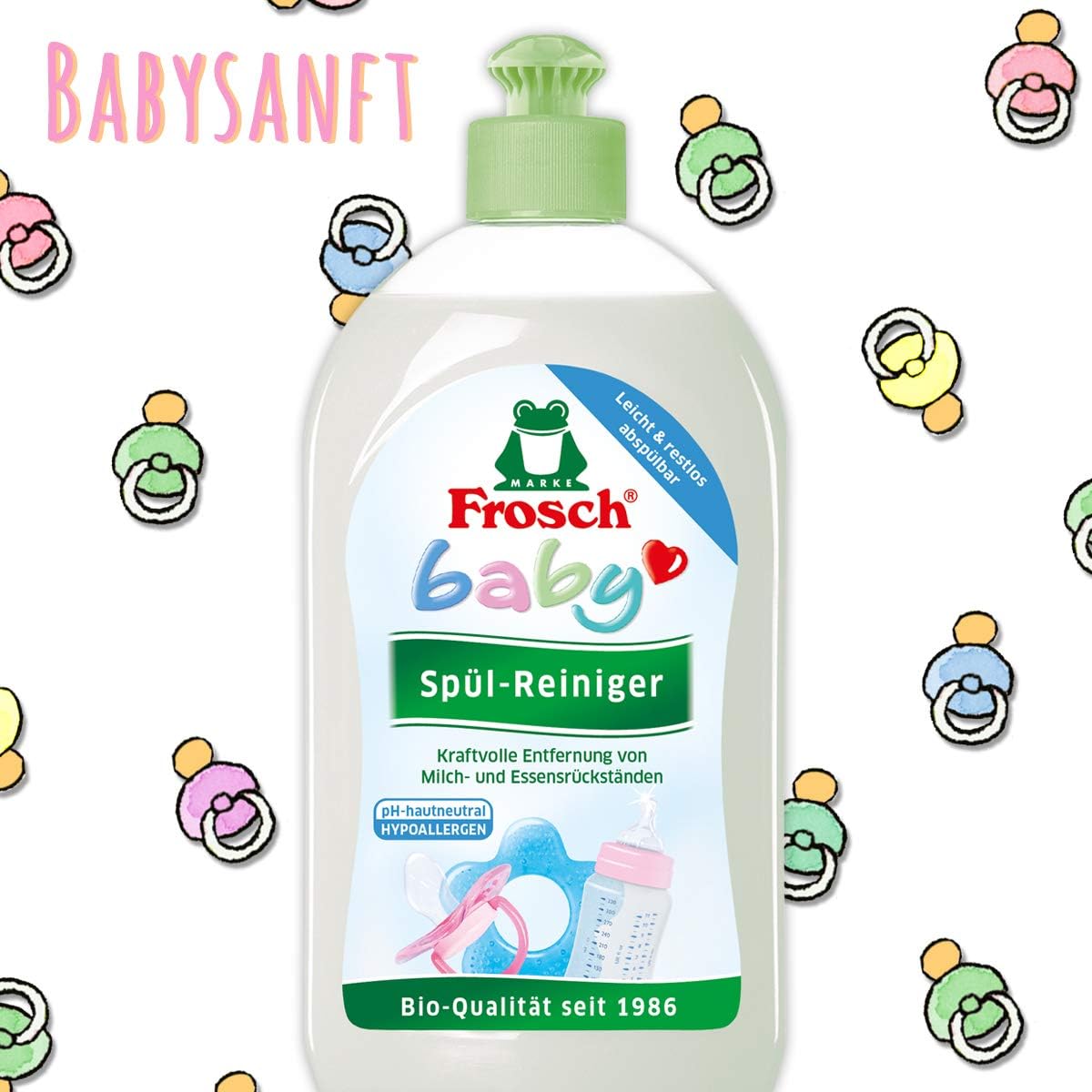Frosch Baby Spül - Reiniger, sensitives Spülmittel für Babyflaschen & Sauger, hypoallergen, für Allergiker geeignet, 500 ml door Huishoudvoordeel nu bij Huishoudvoordeel