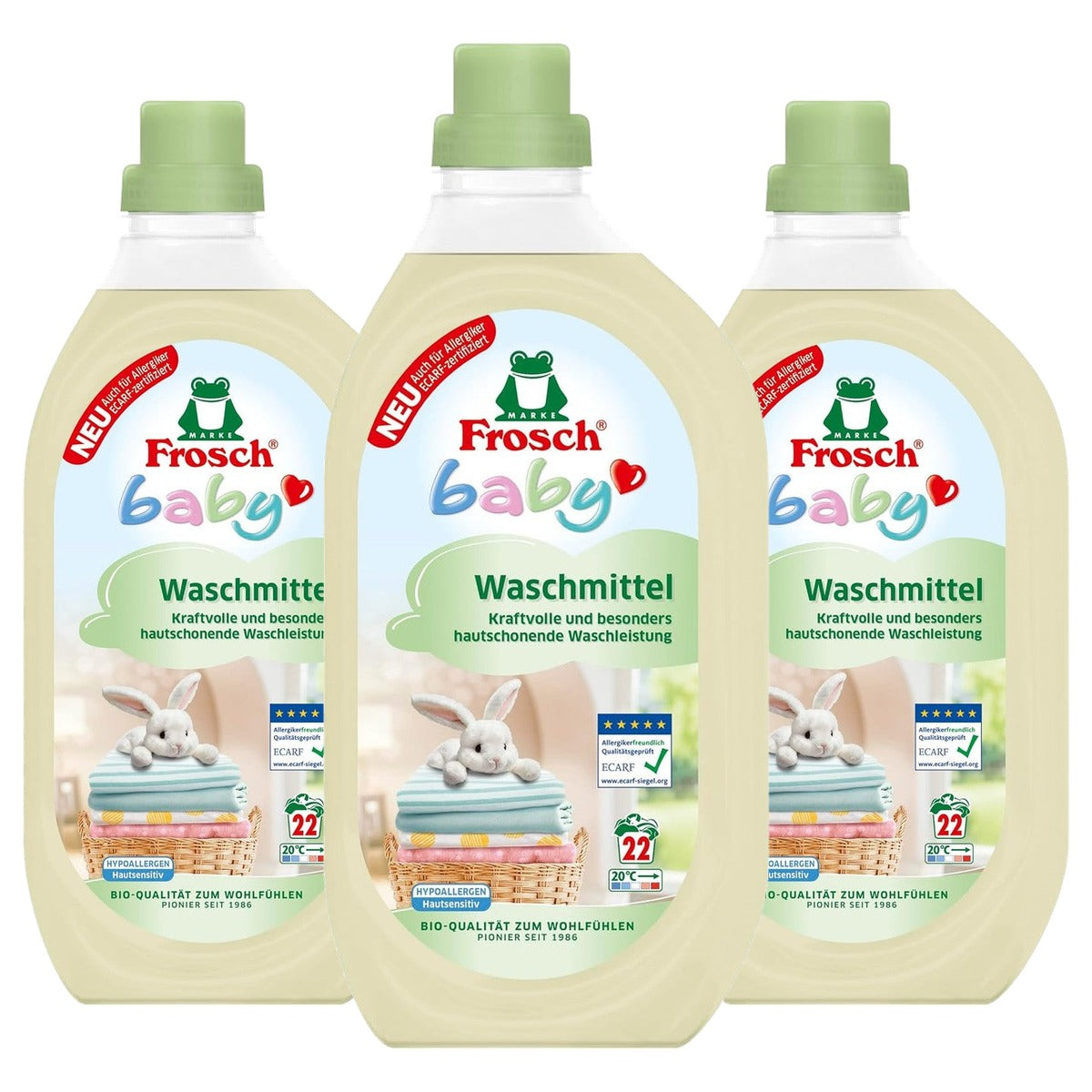 FROSCH baby wasmiddel 3 x 1,5 l - Voordeelverpakking