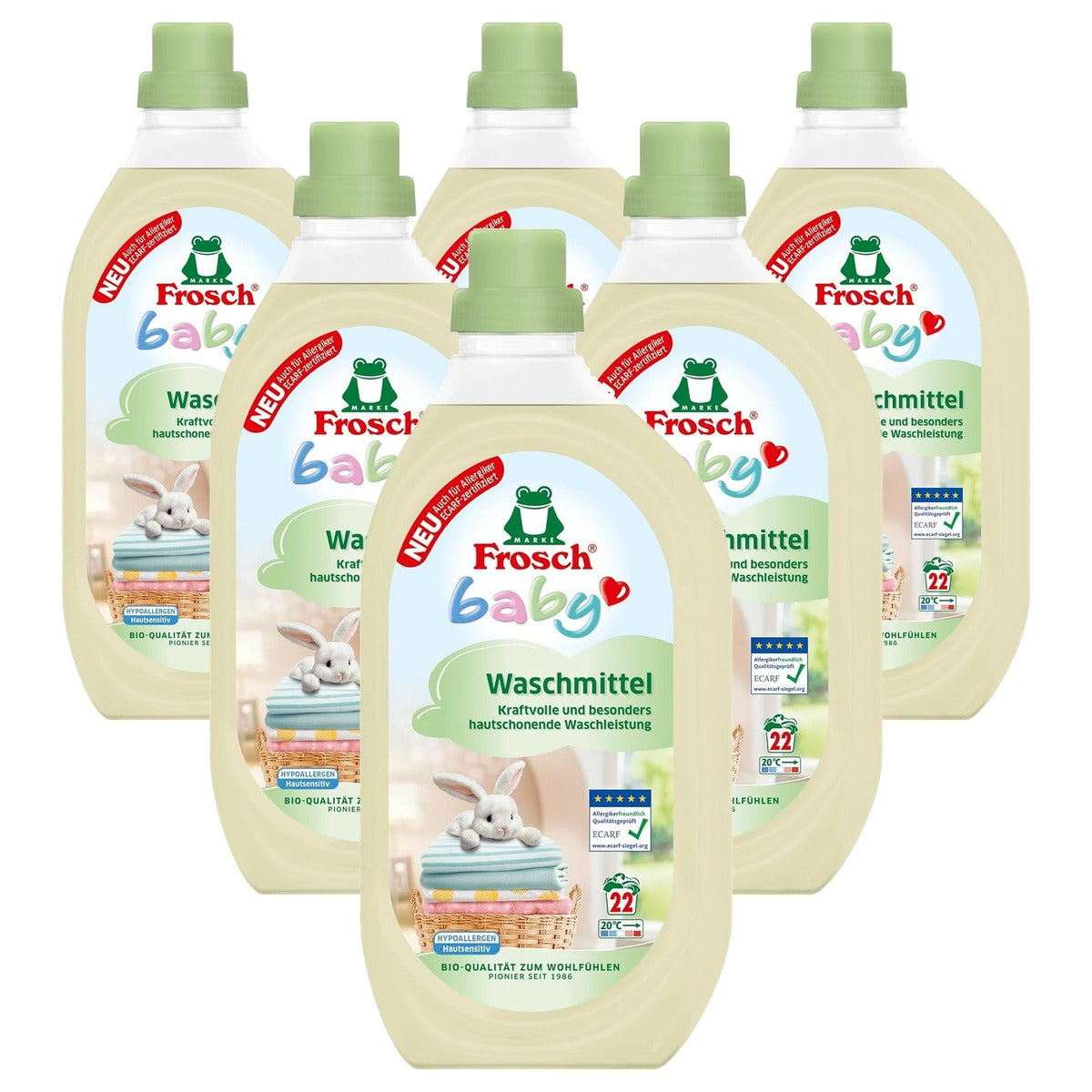 FROSCH baby wasmiddel 6 x 1,5 l - Voordeelverpakking