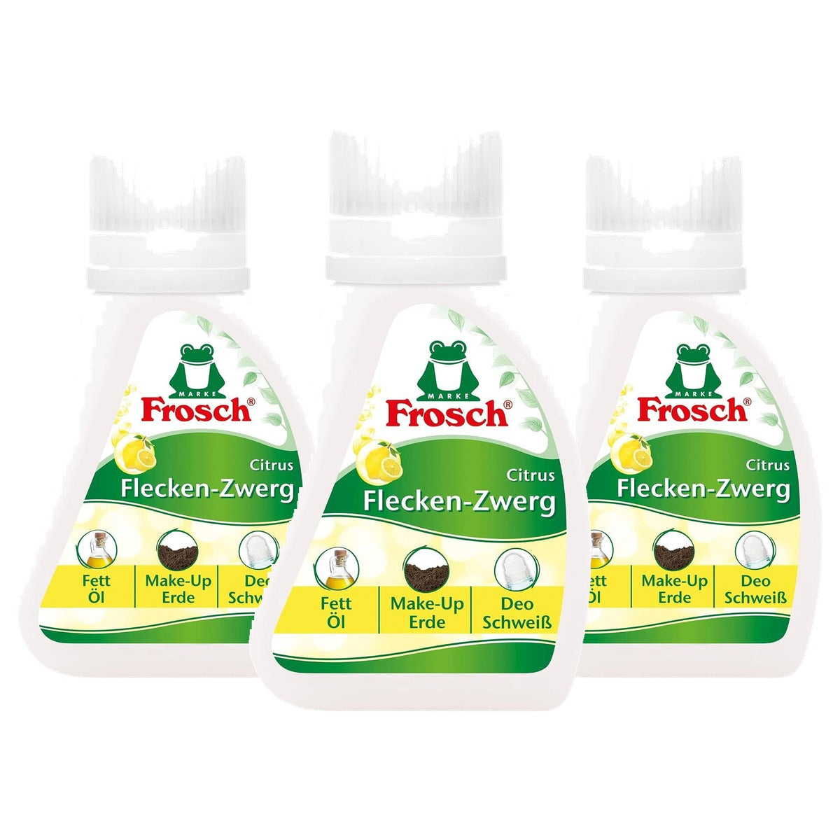 FROSCH Citrus Vlekverwijderaar met spons 3 x 75 ml - Voordeelverpakking