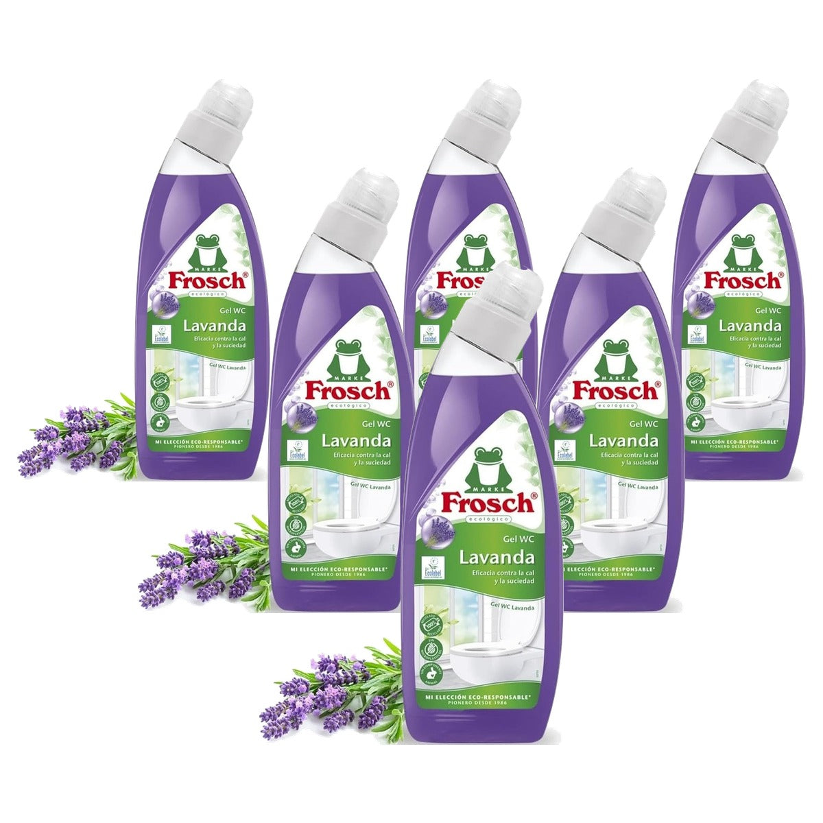 Frosch Ecologische WC-gel Lavendel 6 x 750 ml - Voordeelverpakking
