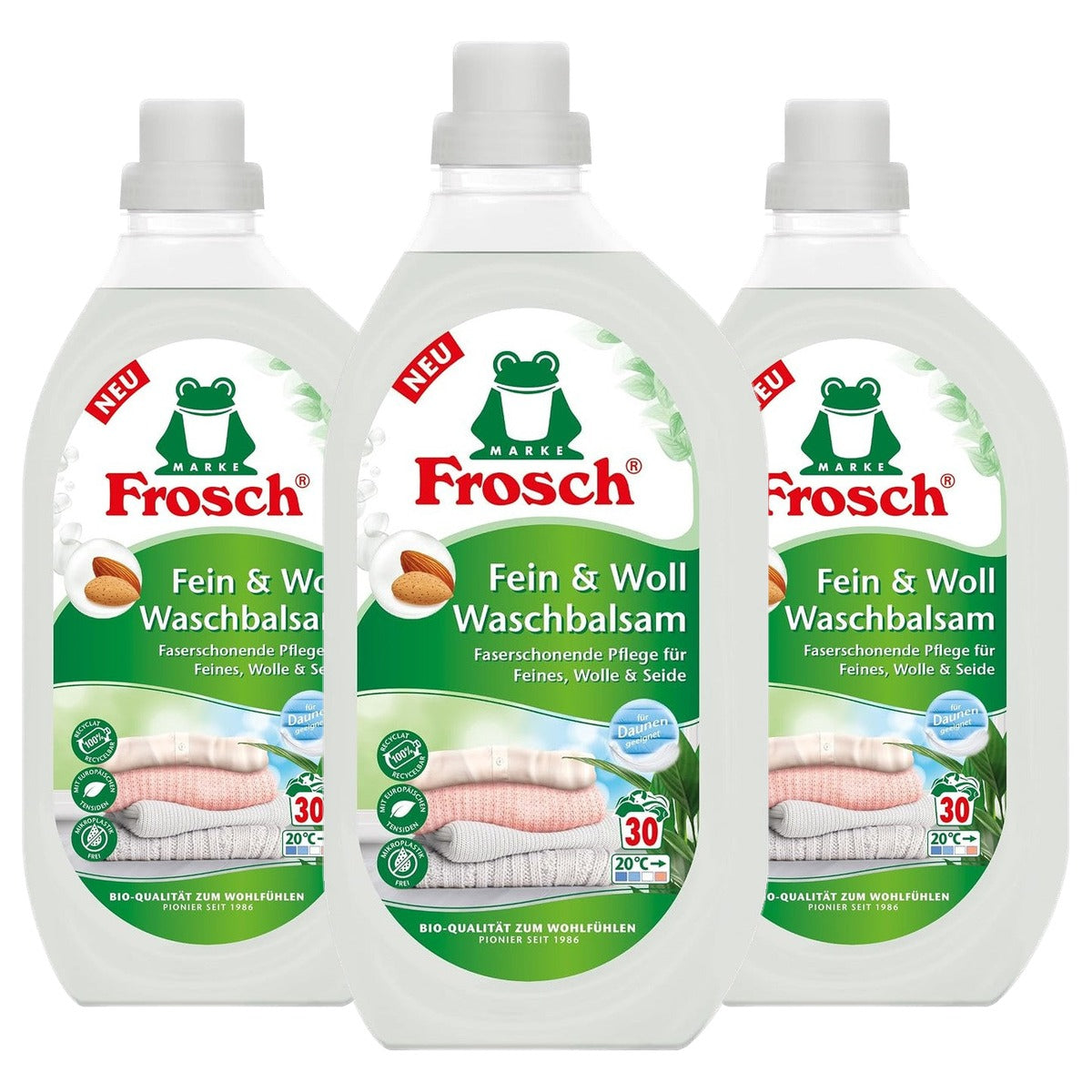 FROSCH Fijn & Wol Wasbalsem 3 x 1,44 l - Voordeelverpakking