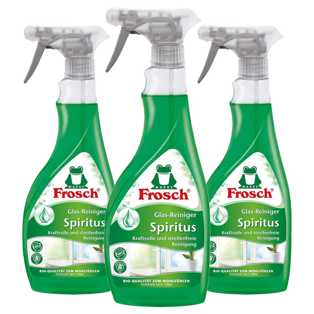 FROSCH Glasreiniger Spiritus (1 stuk) 3 x 500 ml - Voordeelverpakking