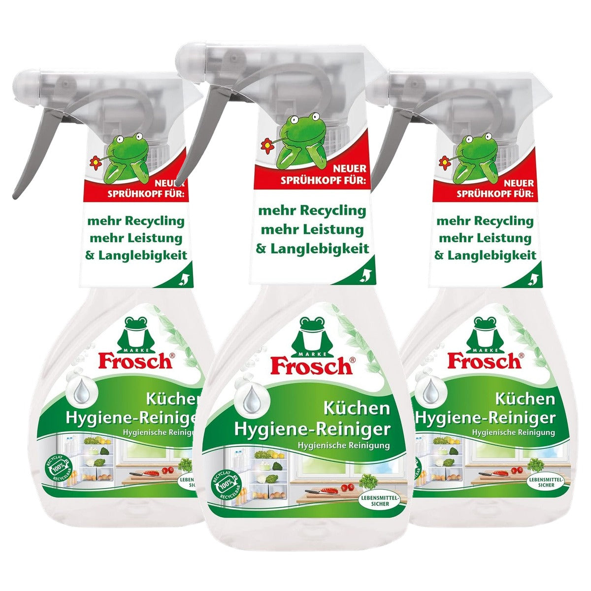 FROSCH Hygiënische Keukenreiniger 3 x 300 ml - Voordeelverpakking