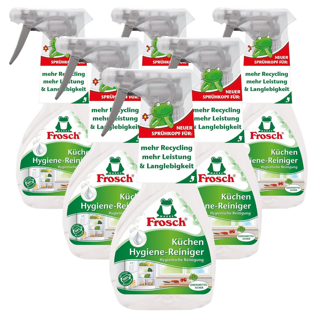 FROSCH Hygiënische Keukenreiniger 6 x 300 ml - Voordeelverpakking