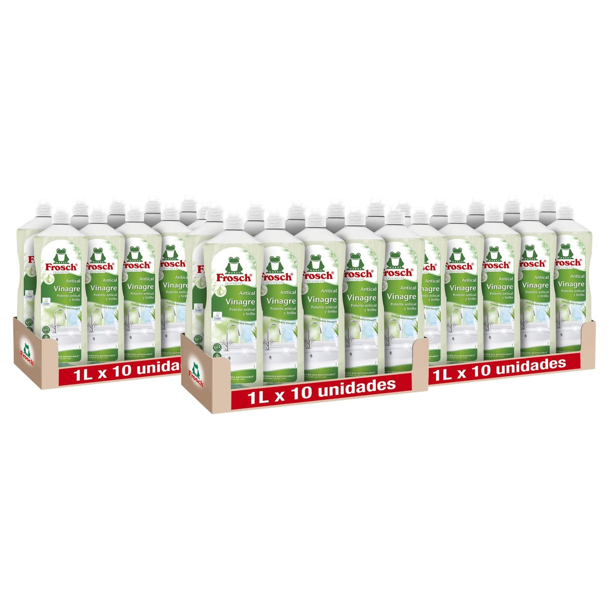 FROSCH Milieuvriendelijk Antikalk x 10 stuks 3 x 1 l - Voordeelverpakking