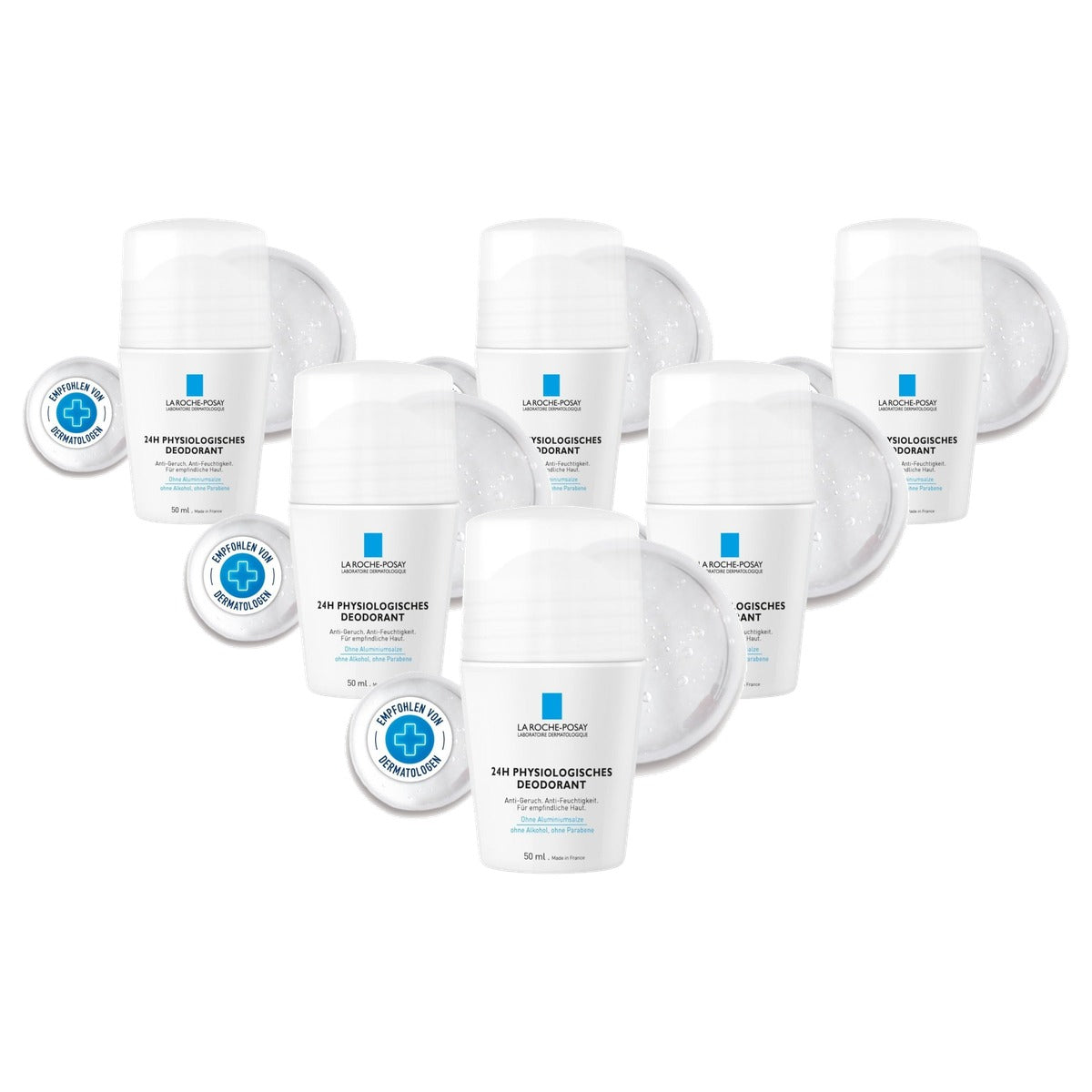 La Roche-Posay Fysiologische Deo-roll-on 24 uur, 50 ml - 6-pack