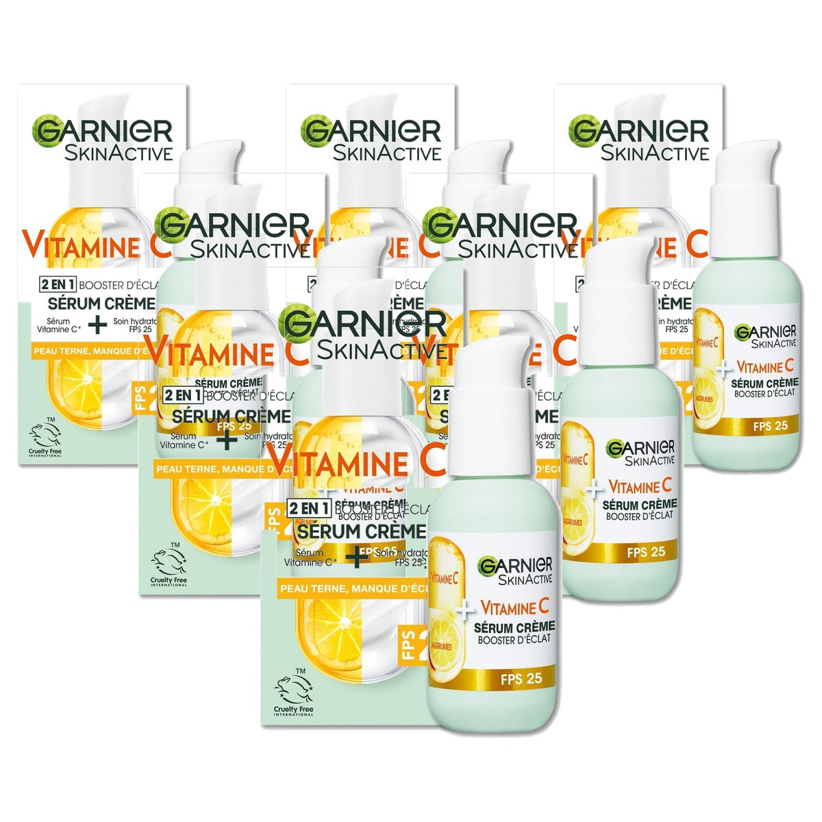 Garnier 2-in-1 Crèmeserum Vitamine C 6 x 50 ml - Voordeelverpakking