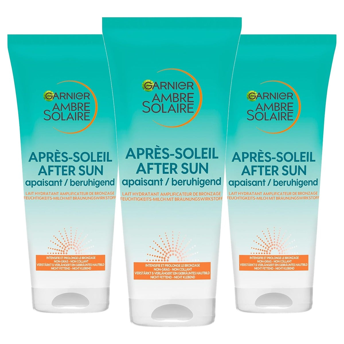 Garnier Ambre Solaire After Sun Vochtmelk 3 x 200 ml - Voordeelverpakking